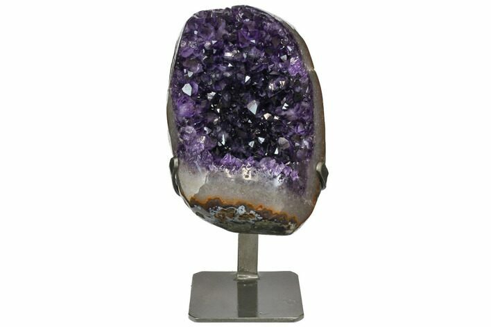 Amethyst Geode With Metal Stand - Uruguay #152246